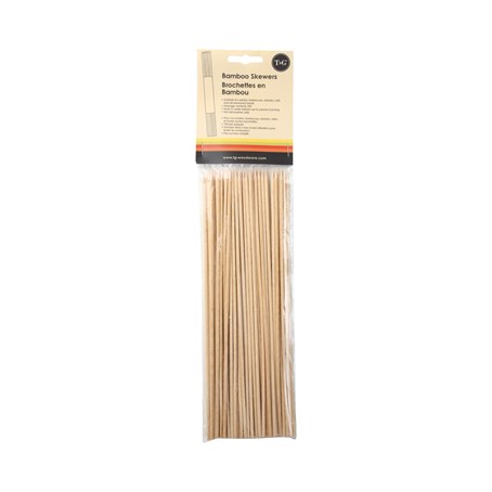 100 X Skewers In Bamboo (Carded Polybag)