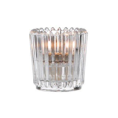 2.5 inch  Ribbed Votive clear 65mm