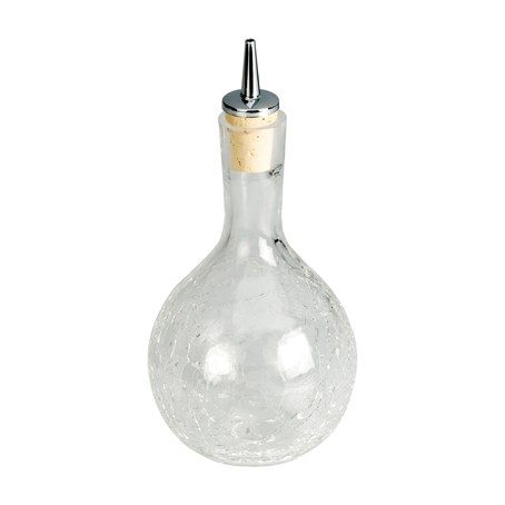 Dash Bottle Round Crackle With Pourer 33cl