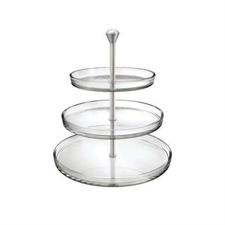 Borganova 32cm 3 tier glass cake stand