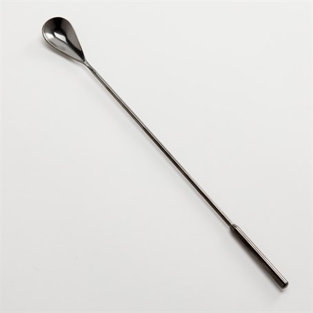 Bar Spoon, Black, Weighted Handle, 12" L