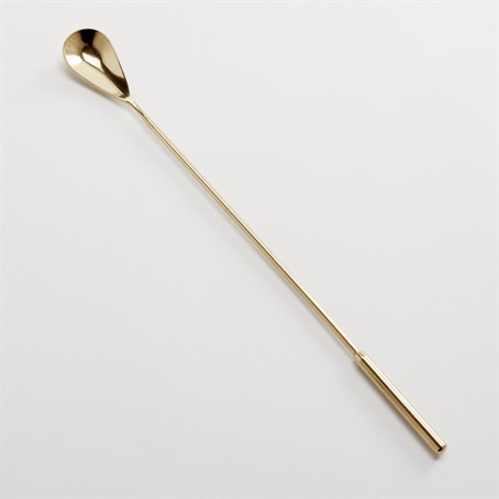 Bar Spoon, Gold, Weighted Handle, 12" L