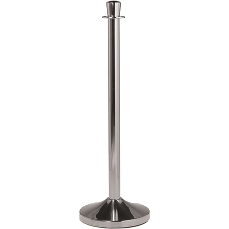 Barrier System Base & Post, Classic, Chrome