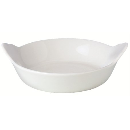 Simplicity White Round Eared Dish Scallop 14.5cm 5 3/4 "