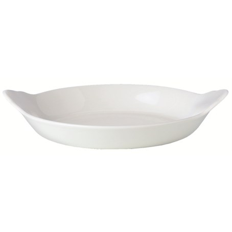Simplicity White Round Eared Dish 21.5cm 8 1/2 "