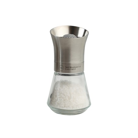 Tip Top Pepper Mill With Stainless Steel Top And Glass Base