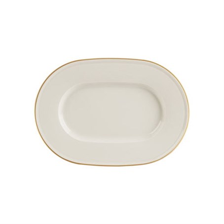 Line Gold Band Oval Plate 25cm