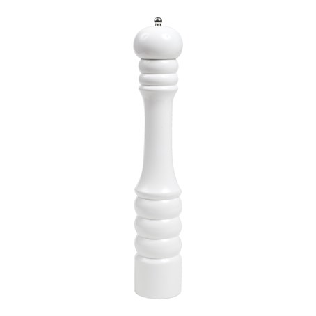 Capstan Pepper Mill In Hevea With White Gloss Finish