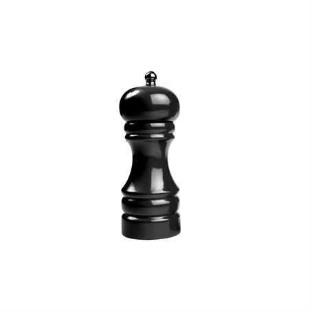 Capstan Pepper Mill In Hevea With Black Gloss Finish