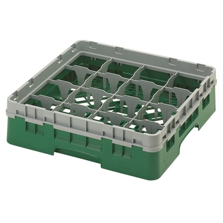 Cambro H92mm Green 16 Compartment Camrack