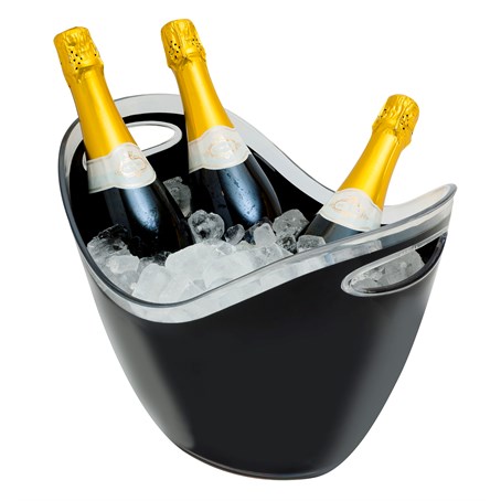 8 Litre Plastic Wine/Champagne Cooler Black
