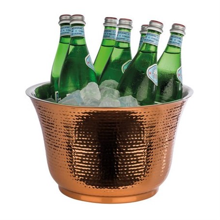 Hammered finish Bottle Cooler - stainless steel (Copper colour)