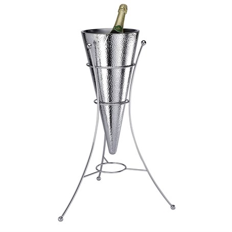 Artis Wine Cooler with hammered finished and stand