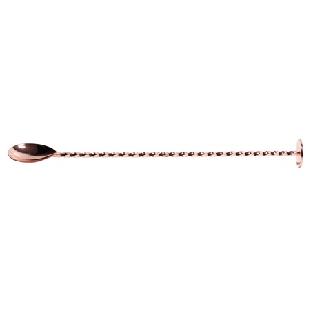 Bar Spoon Copper Plated Twisted 27cm