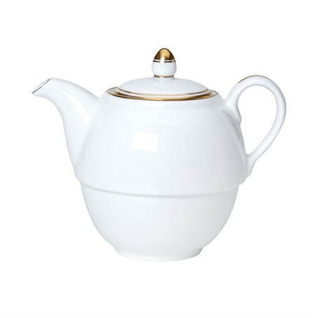 Burnished Gold Tea For One Teapot Coupe 12.4cm, 46cl 5 ", 16oz