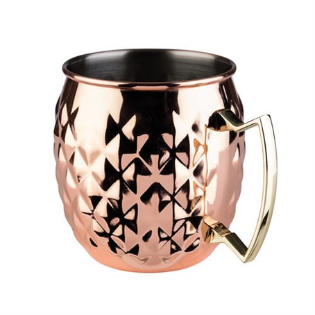 Glossy Copper look Moscow Mule Barrel Mug, Stainless Steel