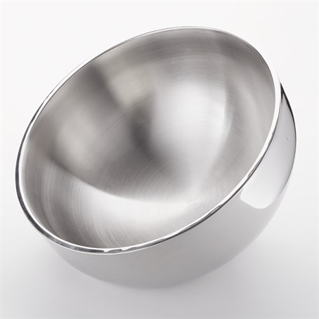 Bowl, Stainless Steel, Double Wall, Angled, 304 oz
