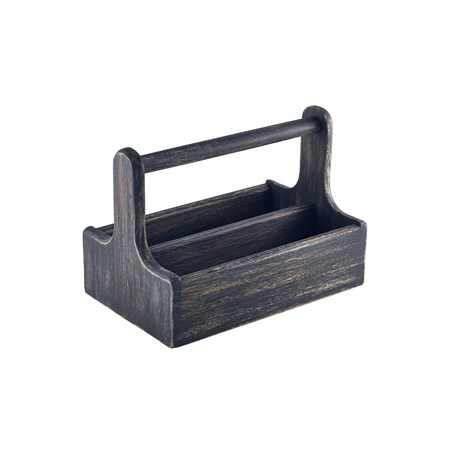 Black Wooden Table Caddy
