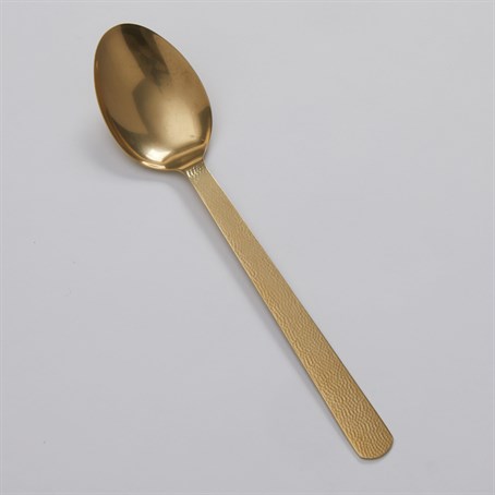 Solid Spoon, Vintage Gold, Hammered, 13-1/4" L