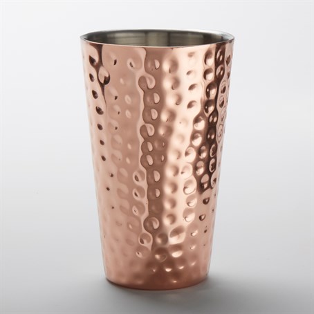 Tumbler, Stainless Steel, Hammered, Copper, 16 Oz.