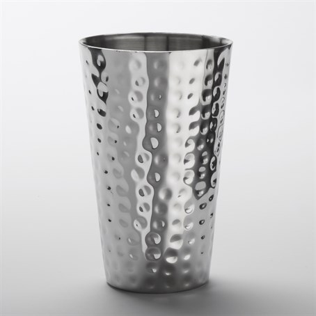Tumbler, Stainless Steel, Hammered, 16 Oz.