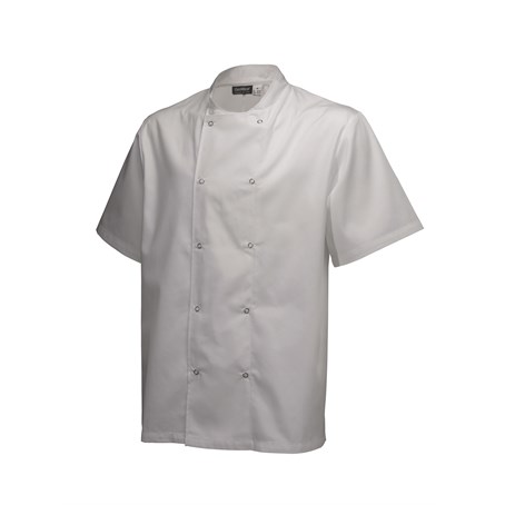 Basic Stud Jacket (Short Sleeve) White XXL Size