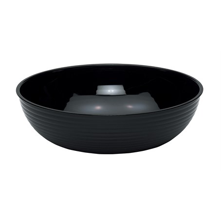 Cambro 19.1L Black Polycarbonate Ribbed Bowl