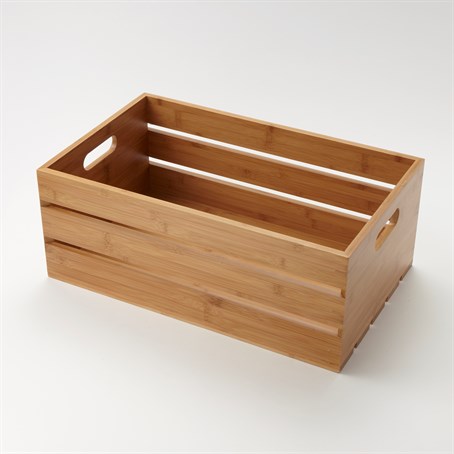 Wooden Crate, Bamboo, Full-Size