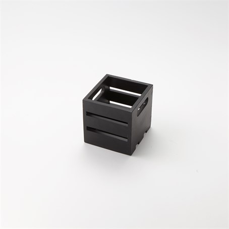 Wooden Crate, Black, Sixth-Size